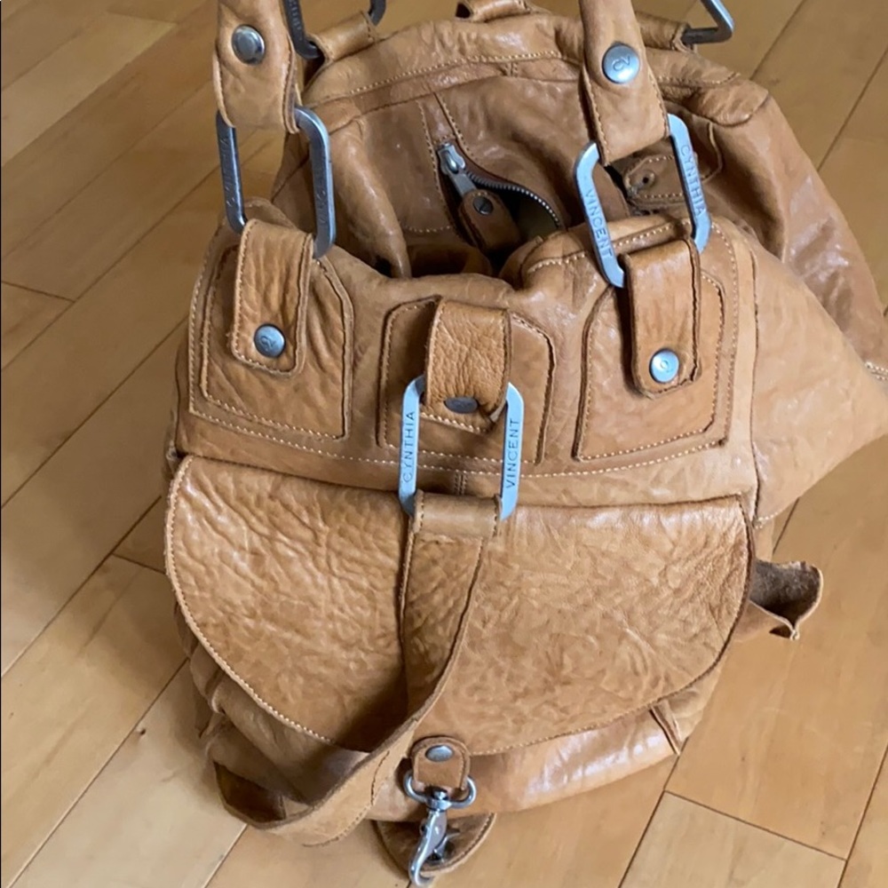 Cynthia Vincent Chanel soft leather tote bag purse